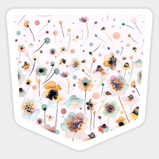 Pocket - INK SOFT FLOWERS SUNSHINE DEGRADE Sticker